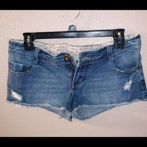 Blue Asphalt Ripped Shorts